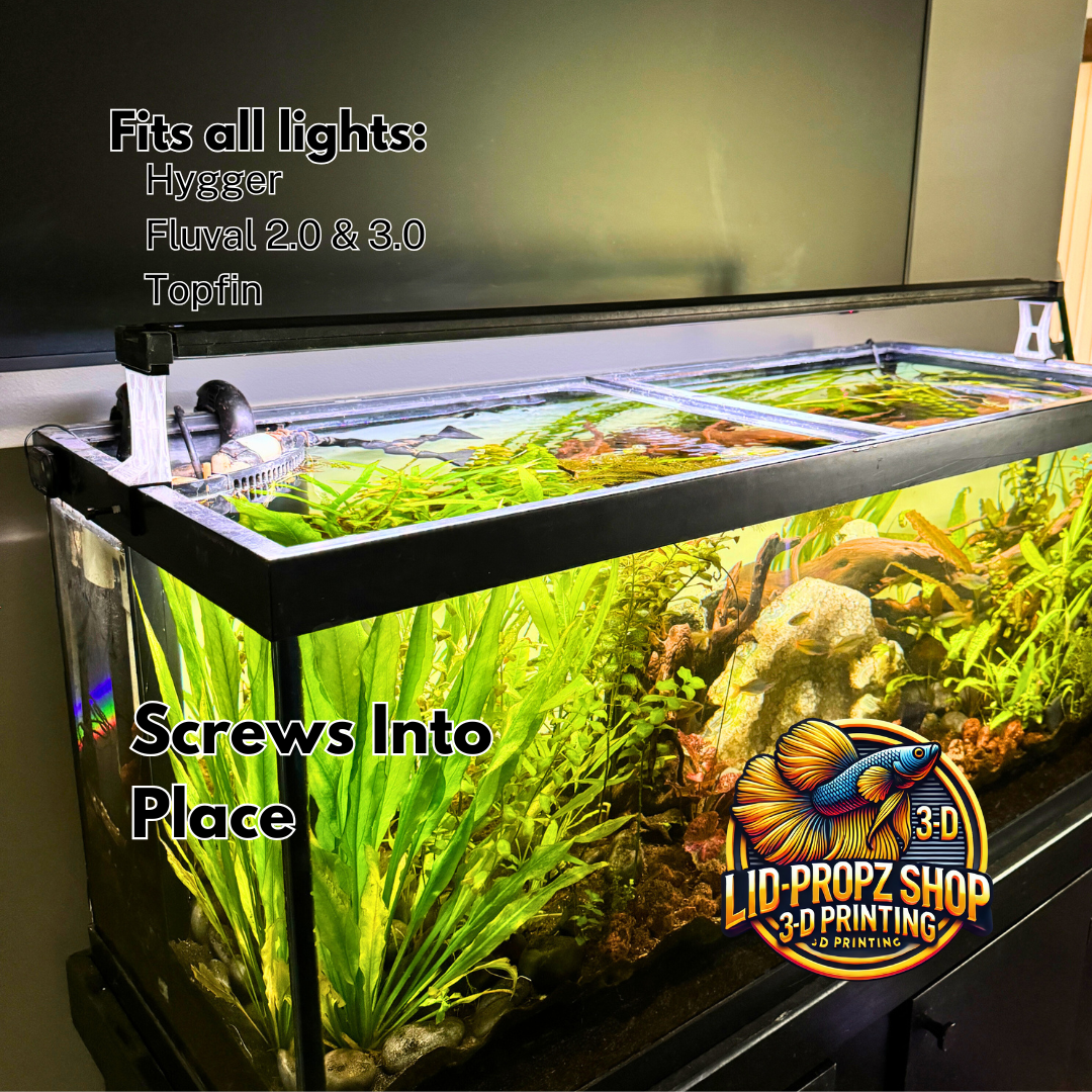 Clear Light Riser Hygger, Fluval Aquasky 3.0 and 2.0, Aquatop. Fits all light with wire brackets. Clear for all aquarium lights.
