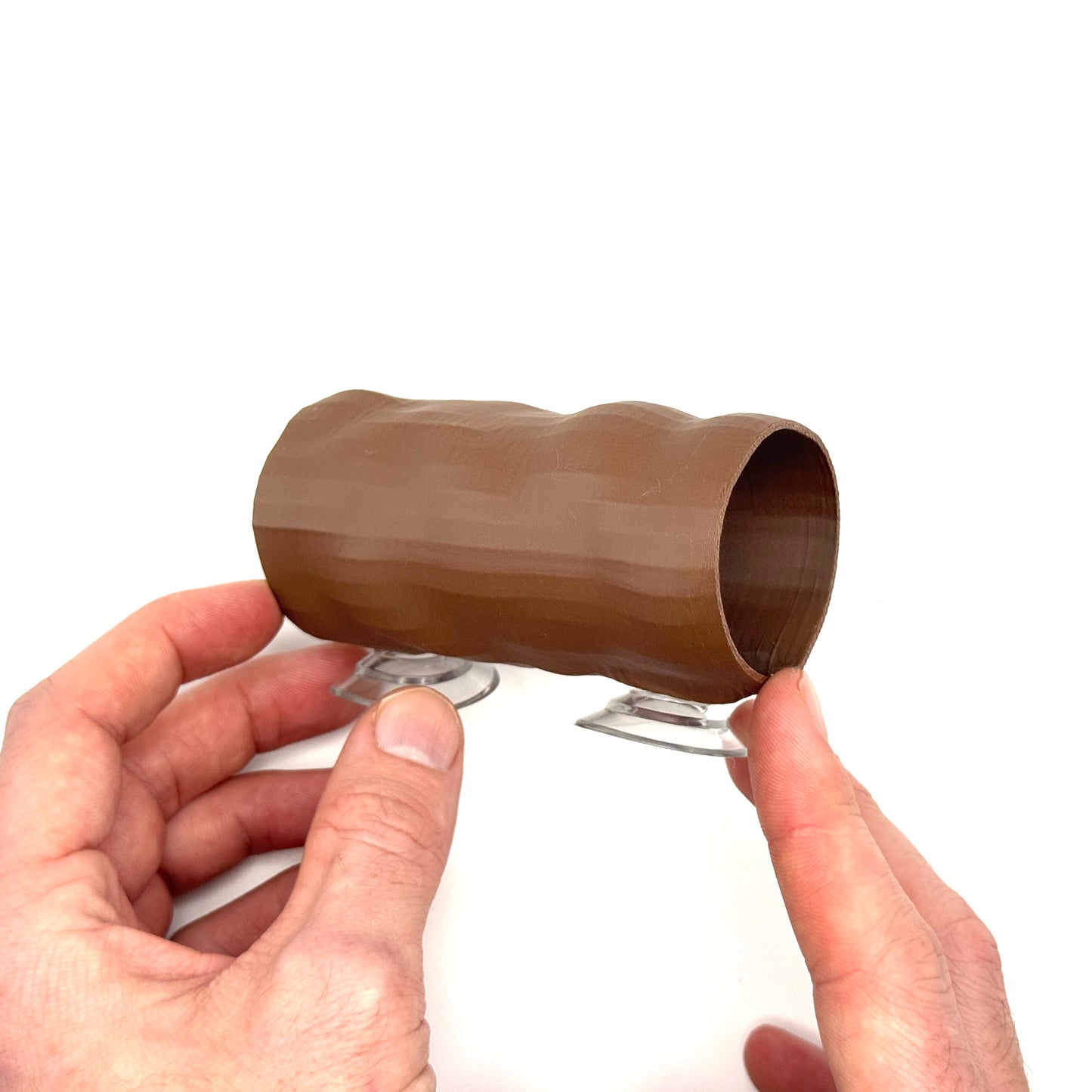 XL Brown Log Hide 4"x8" – Perfect Shelter for Bettas and Other Fish