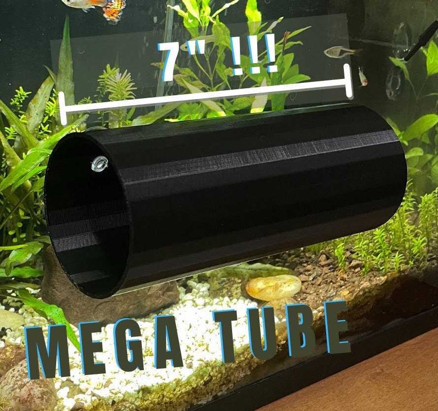 LARGE FISH TUBE. Relaxation Log Tube For All Fish, Three Suction Tubes 8 Inches Long
