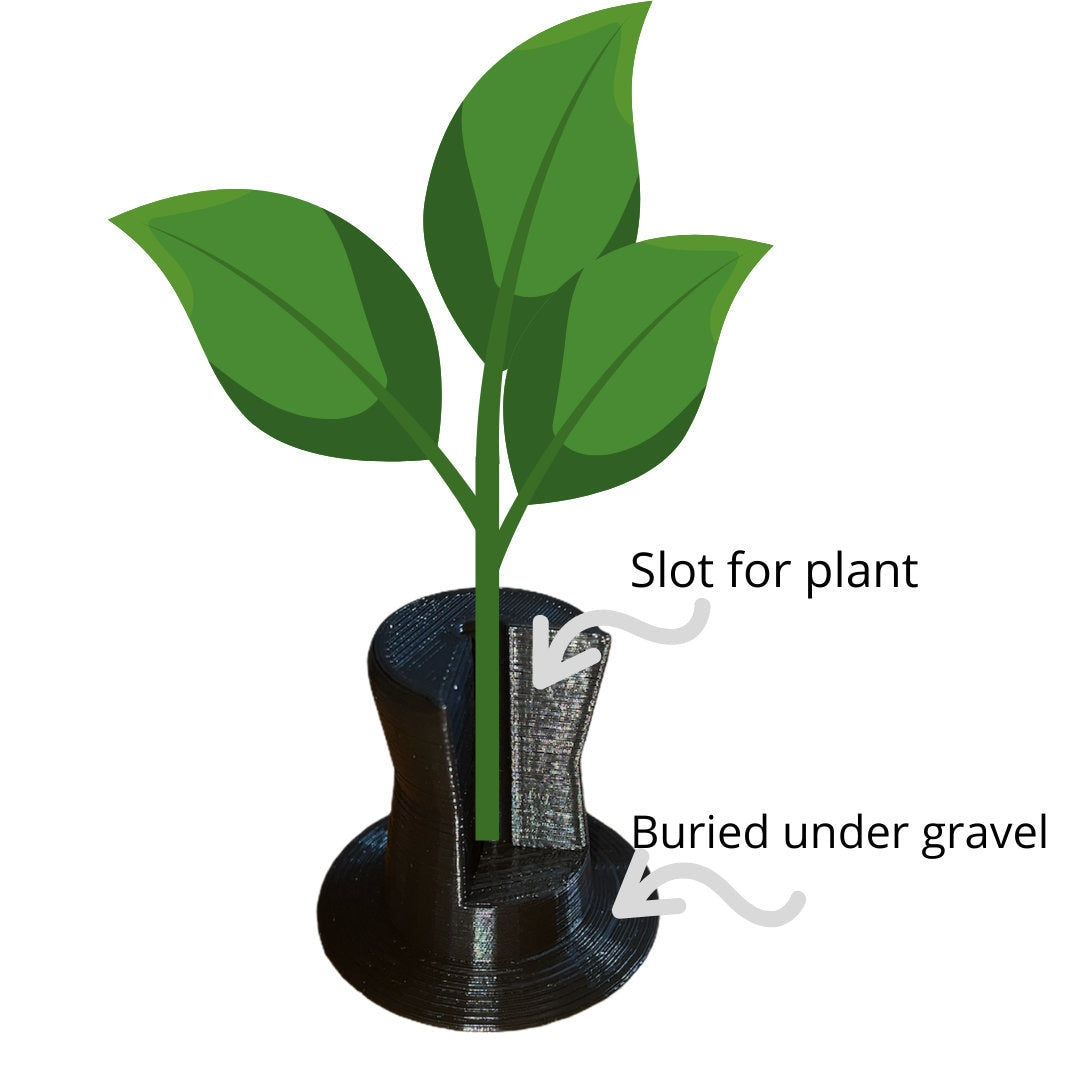 Aquarium Plant Anchor. Easily Hold Plant Under The Gravel