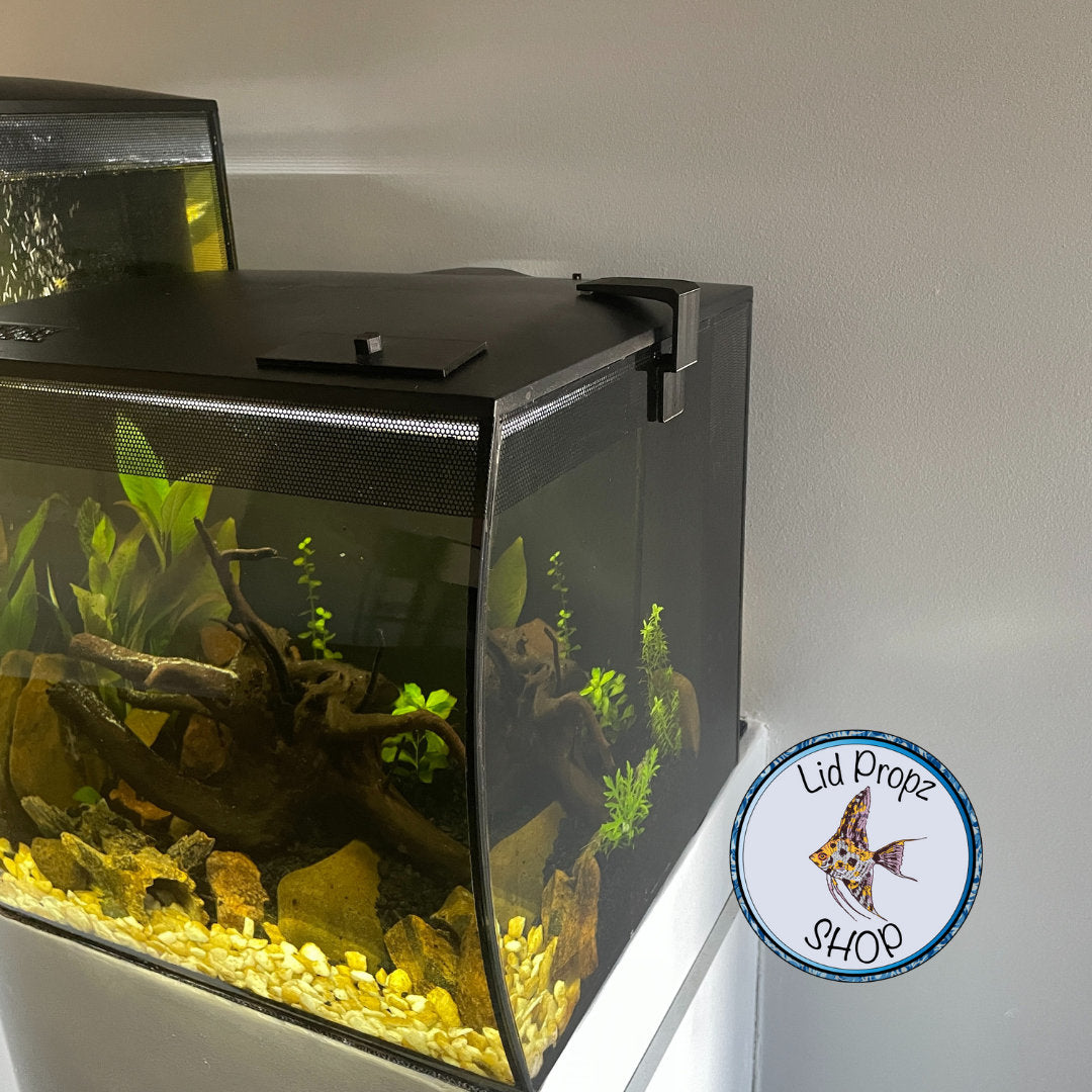 LID LOCK For Fluval Flex, 15 gallon and 9 gallon, Black and White, Perfect fit.