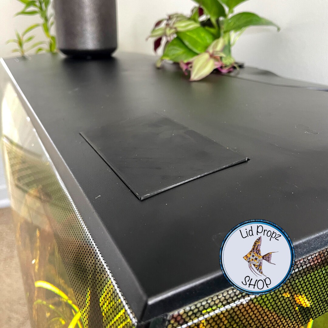 Cover For Fluval Flex 32.5, feed opening cover, for 32.5 gallon and 123l tanks, Black and White, Perfect fit.