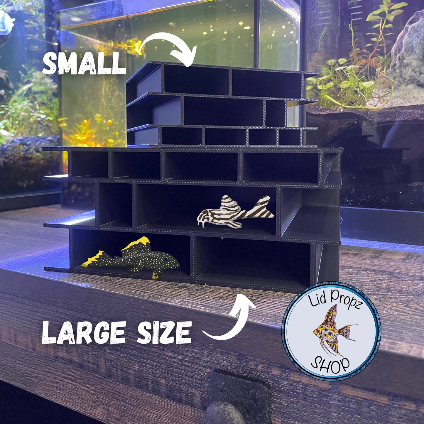 PLECO HOTEL, Pleco Hangout! Multi Spot, Large 7x7, Small 4x4