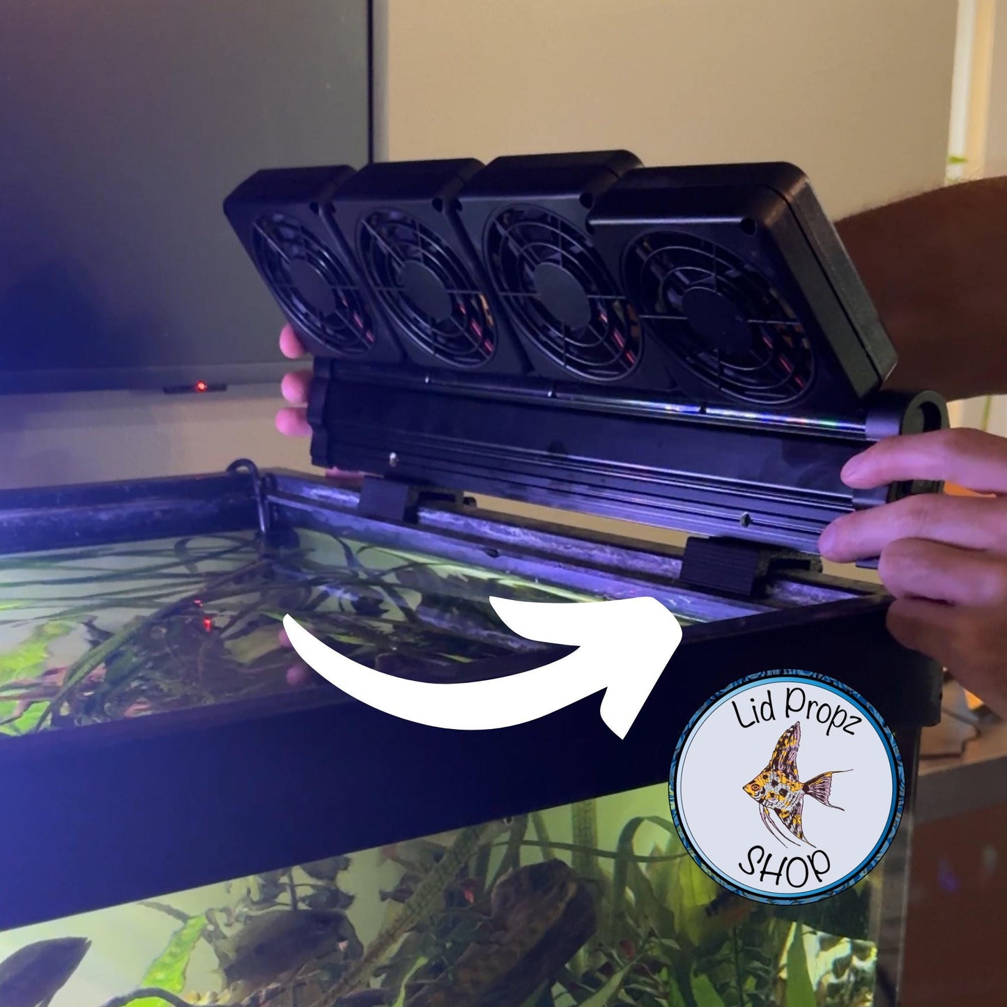 Aquarium fan chiller extension. For larger tanks. Fits up to 220 gallon tank!