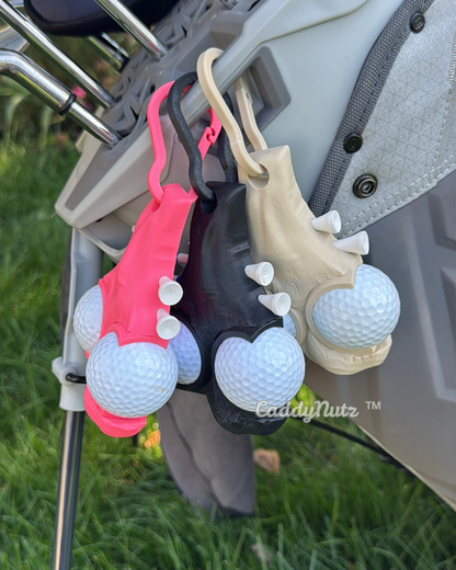CaddyNutz ™ - Golf Ball Holder and Golf Tee Holder - Funny Golf Gift For Men And Women - Durable Long Lasting Plastic Holder For Golf Balls