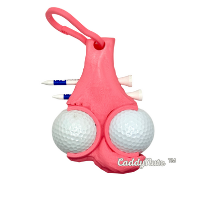 CaddyNutz ™ - Golf Ball Holder and Golf Tee Holder - Funny Golf Gift For Men And Women - Durable Long Lasting Plastic Holder For Golf Balls