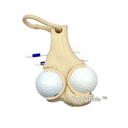 CaddyNutz ™ - Golf Ball Holder and Golf Tee Holder - Funny Golf Gift For Men And Women - Durable Long Lasting Plastic Holder For Golf Balls