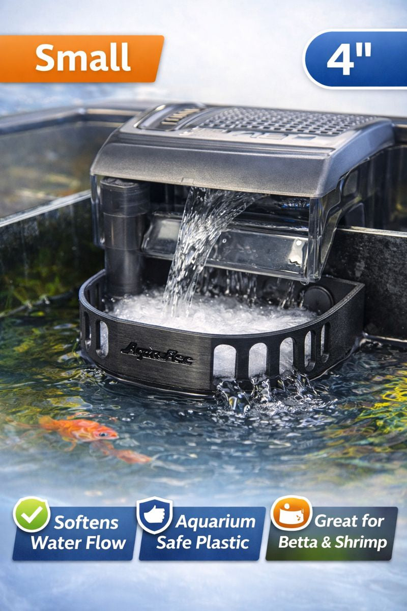 Universal Aquarium Filter Baffle – HOB Hang On Back Water Flow Diffuser – Betta Fish & Shrimp Safe – Fits Most Aquarium Filters