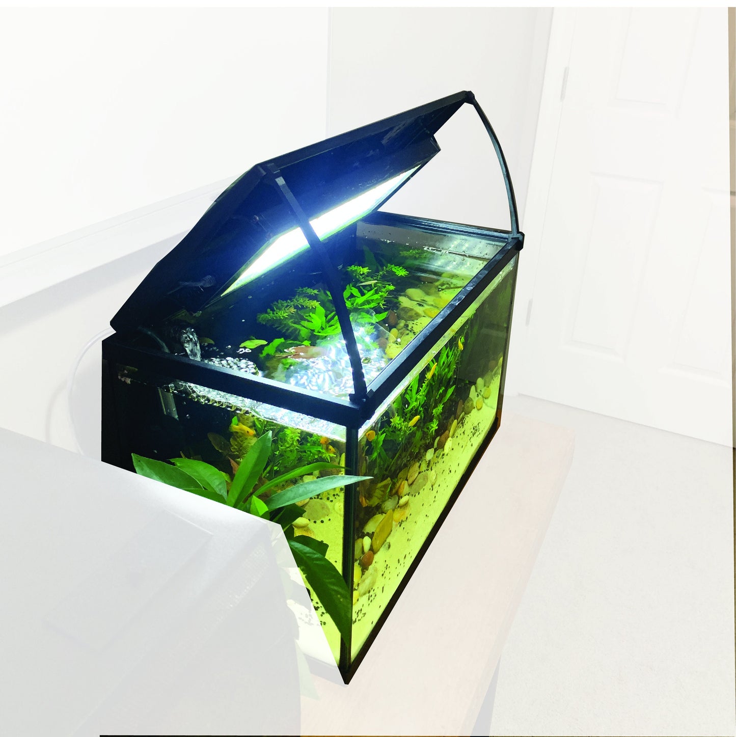 Lid Propz, Standard aquarium lid prop Black, fish tank water change hood kickstand, Aqueon, Topfin, Tetra canopy holder, Fits all sizes,