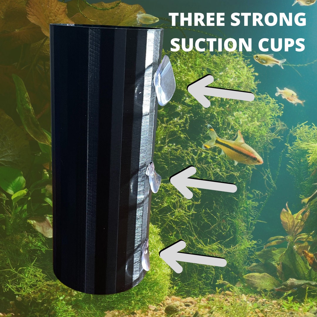LARGE FISH TUBE. Relaxation Log Tube For All Fish, Three Suction Tubes 8 Inches Long
