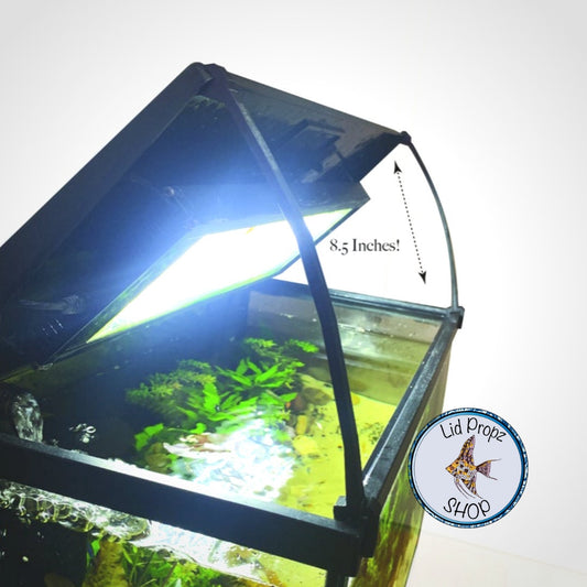 Lid Propz, Standard aquarium lid prop Black, fish tank water change hood kickstand, Aqueon, Topfin, Tetra canopy holder, Fits all sizes,