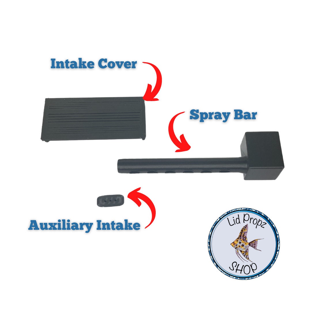 Upgrade Kit For Fluval Spec EVO 16 Gal, Fluval Spec EVO 16 Gal. Intake covers and spray bar regular flow.