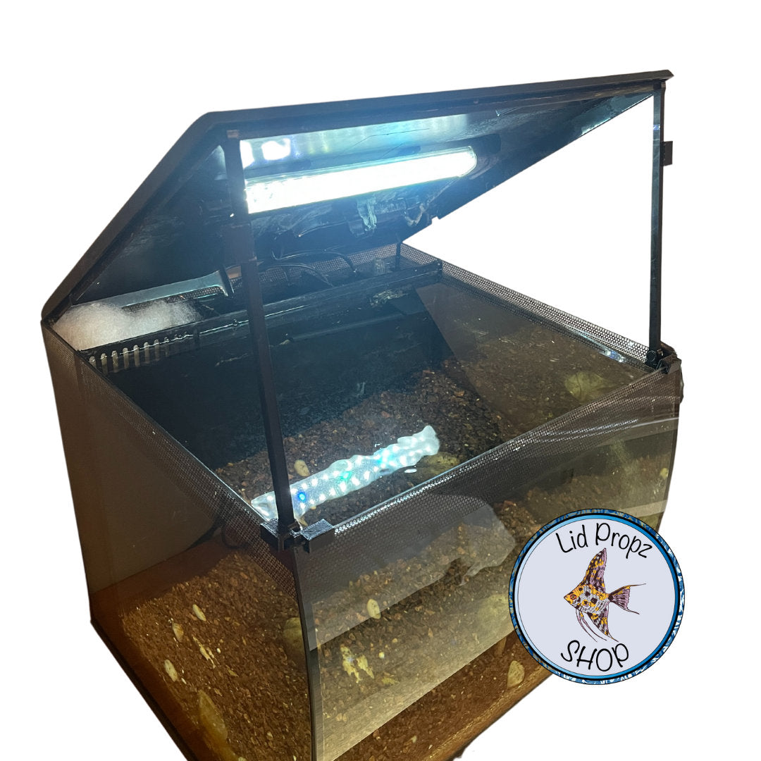 Foldable Lid Props for Fluval Flex Aquariums fits ALL FLEX TANKS. Hood props for fluval tank.