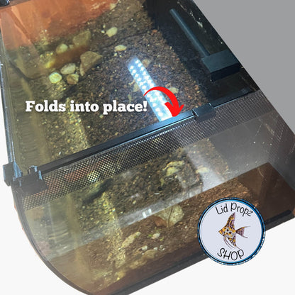 Foldable Lid Props for Fluval Flex Aquariums fits ALL FLEX TANKS. Hood props for fluval tank.