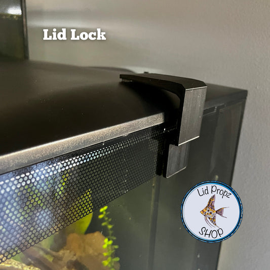 LID LOCK For Fluval Flex, 15 gallon and 9 gallon, Black and White, Perfect fit.