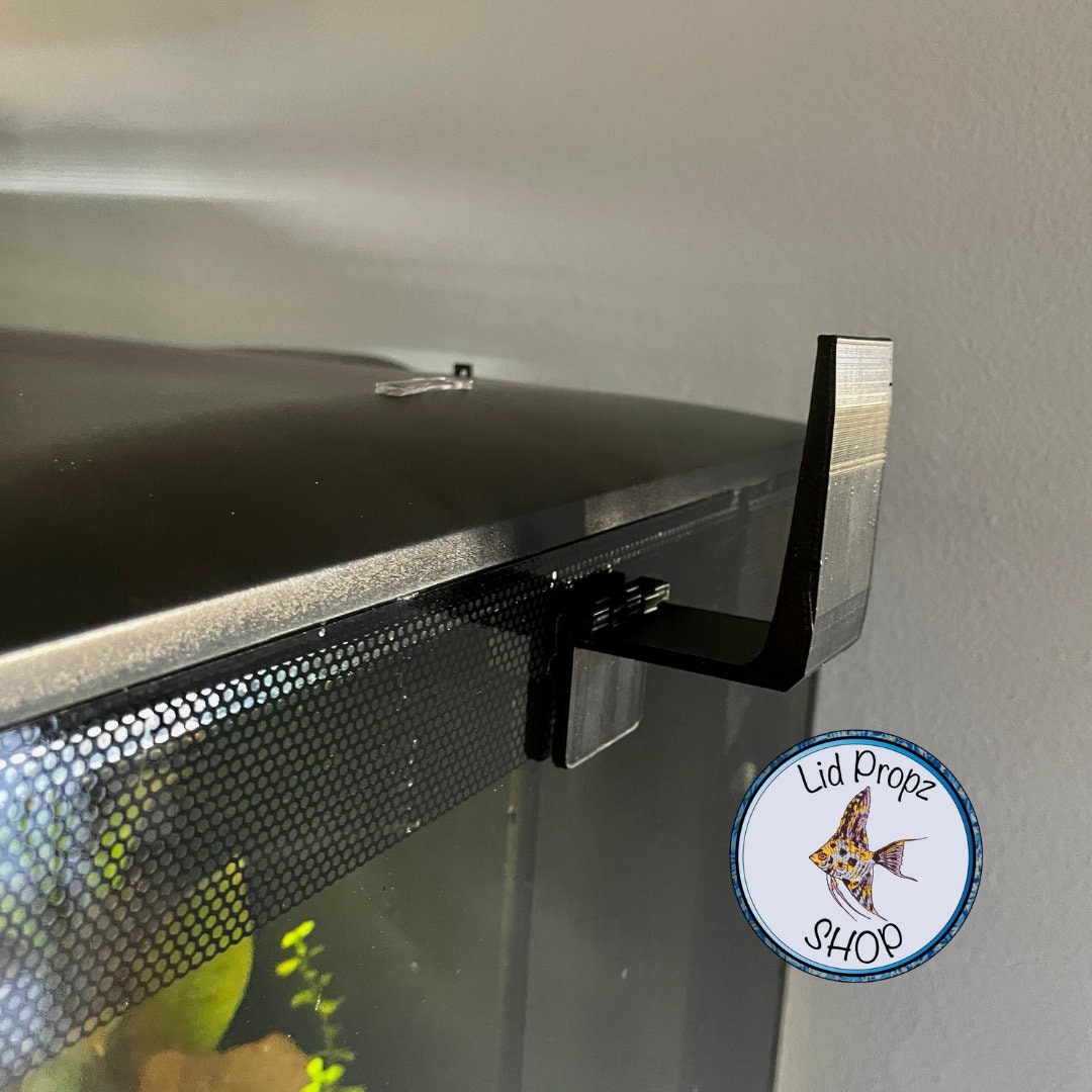 LID LOCK For Fluval Flex, 15 gallon and 9 gallon, Black and White, Perfect fit.