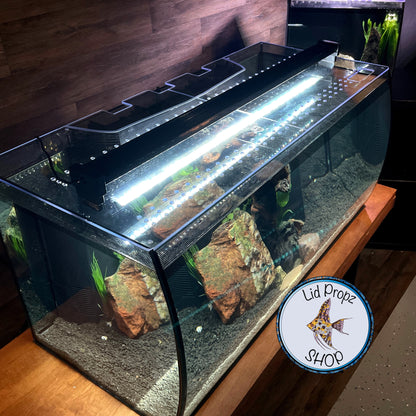 Clear Lid For Fluval Flex, Fits 9 Gal. 15 Gal. 32.5 Gal Tanks, Secure - Hinged Lid, No Sliding. Fish Tank Lids By Tank Topz, FREE SHIPPING