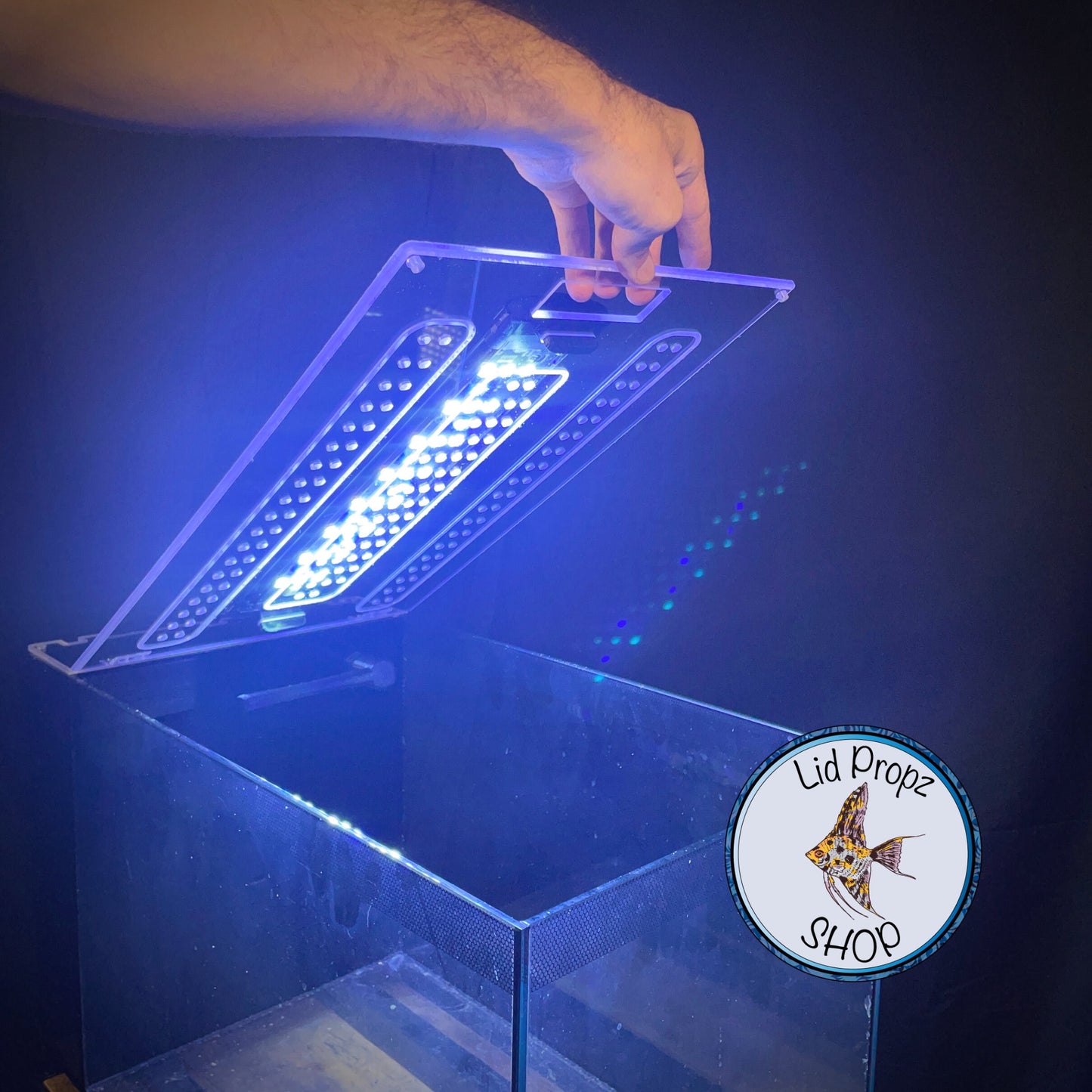 Clear Lid ForFluval Spec, Fits Spec 3, 5, 15 and Evo 13.5, Fish Tank Lids By Tank Topz, FREE SHIPPING orders over 35