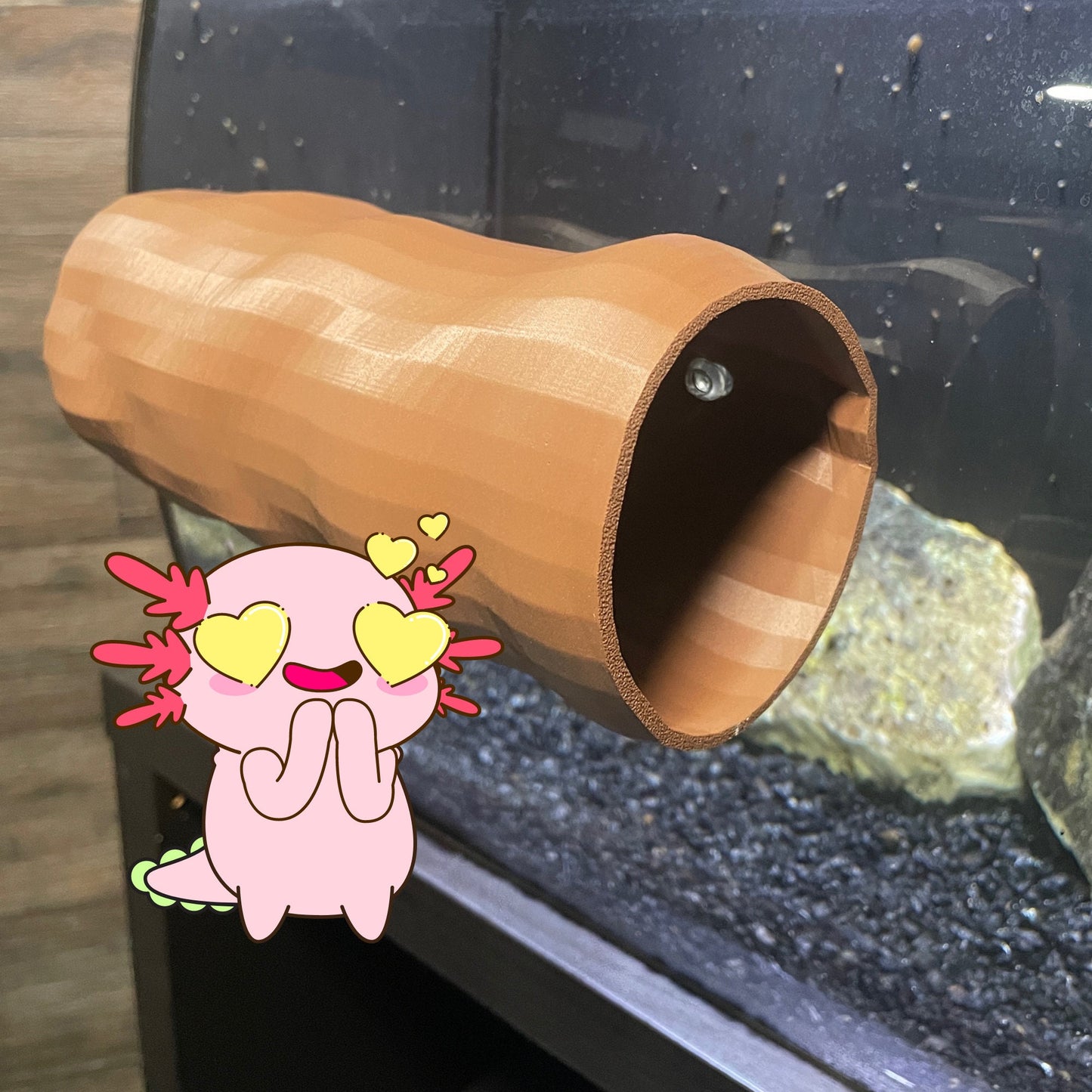 MEGA Relaxation Tube For All Fish, Three Suction Tubes 7 Inches Long, Axolotl