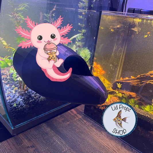 MEGA Axolotl Relaxation Hide 4 Suction Security. Large 6 Inches Long