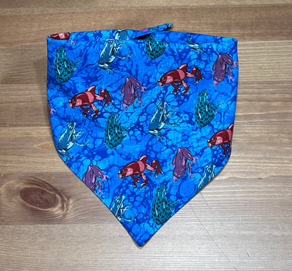 Snap On Dog Bandana, Dog Scarf, Cotton Bandana, Reversible Dog Bandana, 16-19 Inch Medium Size Bandana, Multiple Sizes, Cat Bandana