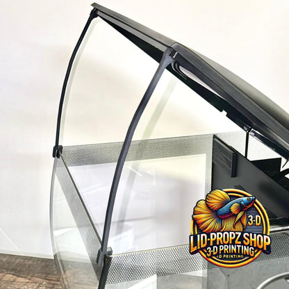 Fluval Flex, BEST Upgrade Kit, Spray Bar, Aquarium Hood Props, Shrimp Intake Covers, and Sliding Feed Hole Cover. Back Or White