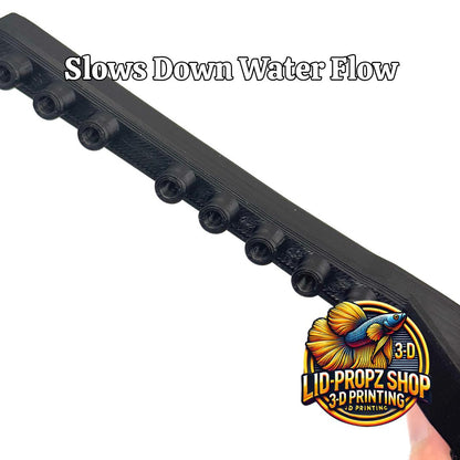 Fluval Flex, BEST Upgrade Kit, Spray Bar, Aquarium Hood Props, Shrimp Intake Covers, and Sliding Feed Hole Cover. Back Or White